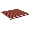 vidaXL Erstatningsduk for markise oransje og brun 4x3,5 m polyester