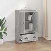 vidaXL Highboard betonggr&aring; 60x35,5x103,5 cm konstruert tre