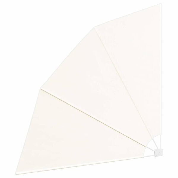 vidaXL Sammenleggbar sidemarkise for balkong krem 210x210 cm
