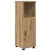 vidaXL Baderomsskap Artisan Eik 30 x 35 x 95 cm Konstruert tre, Metall