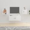 vidaXL Vegghengte TV-benker 2 stk h&oslash;yglans hvit 40x34,5x40 cm