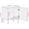 vidaXL Nattbord 2 stk svart 40x33,5x46 cm grovt heltre mangotre