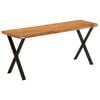 vidaXL Benk med naturlig kant 105 cm heltre akasie