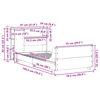 vidaXL Sengeramme uten madrass voksbrun 75x190 cm heltre furu
