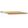 vidaXL Manuell utvidbar markise med LED-lamper 5 x 3 m