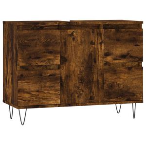 vidaXL Baderomsskap r&oslash;kt eik 80x33x60 cm konstruert tre