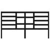 vidaXL Sengegavl svart 206x4x104 cm heltre furu