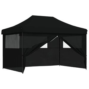 vidaXL Partytelt 279 x 410 x 315 cm Svart Oxford Stoff