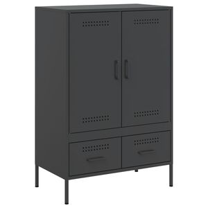 vidaXL Highboard svart 68x39x101,5 cm st&aring;l