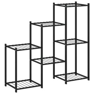 vidaXL Blomsterstativ 83x25x80 cm svart jern