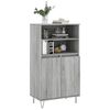 vidaXL Highboard grå sonoma 60x36x110 cm konstruert tre