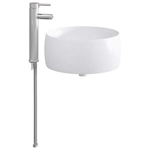 vidaXL Vaskeservant for bad Krom 38,5 x 38,5 x 16 cm Metall