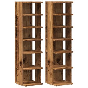 vidaXL Skohyller 2 stk gammelt tre 28x27x102 cm konstruert tre