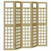 vidaXL Personvernsvegg Honning brun 200 x 180 cm Massiv furu