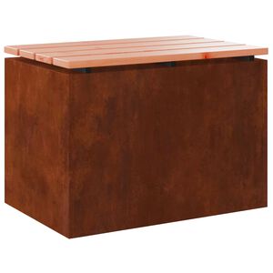 vidaXL Hagebenk 1 -Seater 60 x 40 x 43 cm Cortenst&aring;l Rusten