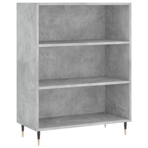 vidaXL Bokhylle betonggr&aring; 69,5x32,5x90 cm konstruert tre