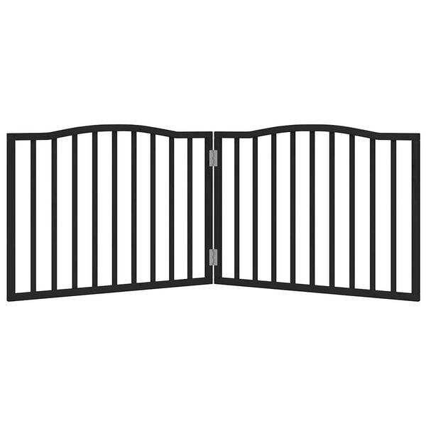 vidaXL Hundeport sammenleggbar 2 paneler svart 160 cm poppeltre