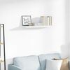 vidaXL Flytende vegghylle h&oslash;yglans hvit 80x23,5x3,8 cm MDF