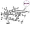 vidaXL Trefester 12 pcs s&oslash;lv M6 x 70 mm St&aring;l