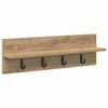 vidaXL Vegghengt kleshenger Veggmontert Artisan Eik 60 x 10,5 x 18 cm