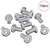 vidaXL L&aring;seskrue Ensfarget 12 pcs s&oslash;lv M6 x 12 mm St&aring;l