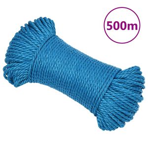 vidaXL Arbeidstau bl&aring; 3 mm 500 m polypropylen
