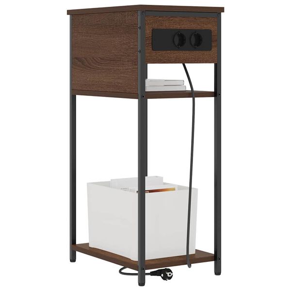 vidaXL Nattbordskap Brun Eik 41 x 28 x 76 cm Konstruert tre