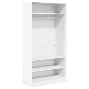 vidaXL Garderobe hvit 100x50x200 cm konstruert tre