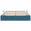 vidaXL Seng med Oppbevaring med madrass M&oslash;rkebl&aring; 140 x 190 cm Fl&oslash;yel