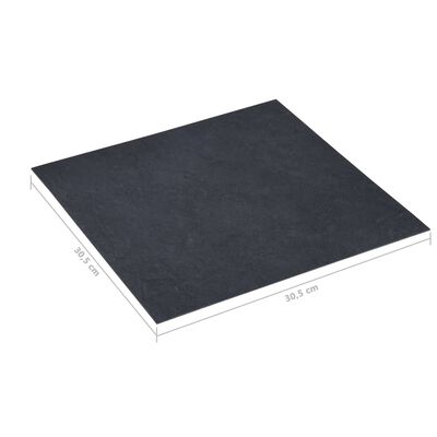 vidaXL Selvklebende gulvplanker 5,11 m² PVC svart marmor