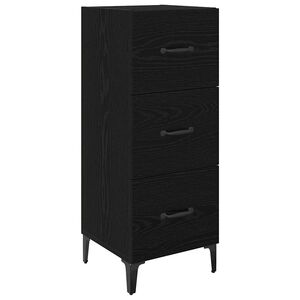 vidaXL Serviesskap Svart Eik 34,5 x 34 x 90 cm Konstruert tre