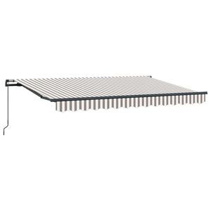 vidaXL Uttrekkbar markise Lys Gr&aring; og Hvit 300 x 250 cm