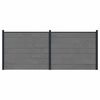 vidaXL Gjerdeplate 2 pcs WPC og Aluminium Gr&aring;