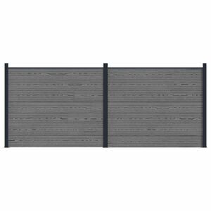 vidaXL Gjerdeplate 2 pcs WPC og Aluminium Gr&aring;