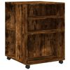 vidaXL Sidebord med hjul r&oslash;kt eik 55x60x78 cm konstruert tre