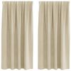 vidaXL Blendingsgardiner 2 pcs Krem 140 x 175 cm Fl&oslash;yel