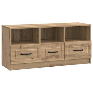 vidaXL TV-skap med skuff Artisan eik 102 x 34,5 x 47 cm Konstruert tre