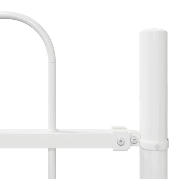 vidaXL Hage Hegning 2 pcs Hvit 3,4 x 1,2 m Pulverlakkert st&aring;l