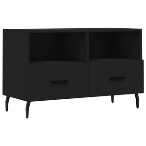 vidaXL TV-benk svart 80x36x50 cm konstruert tre