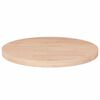 vidaXL Rund bordplate &Oslash;30x2,5 cm ubehandlet heltre eik