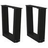 vidaXL Salongbordben V-formet 2 stk svart 40x(30-31,3) cm st&aring;l
