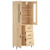 vidaXL Highboard sonoma eik 69,5x34x180 cm konstruert tre