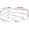 vidaXL Plantekasse 60x60x26,5 cm impregnert furu
