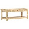 vidaXL Salongbord 110x50x45 cm h&aring;ndmalt heltre mango