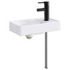 vidaXL Vaskeservant for bad Matt Svart 40,5 x 22,5 x 11,5 cm Metall