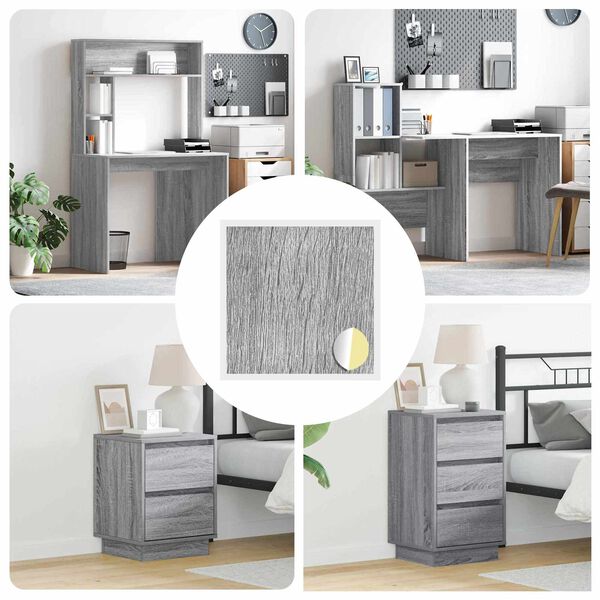 vidaXL Klebende skrue deksel 12 pcs Gr&aring; Sonoma &Oslash; 20 x 0,5 mm