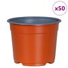 vidaXL Blomsterpotte 50 pcs Keramikk &Oslash; 15 x 12.5 cm Plast
