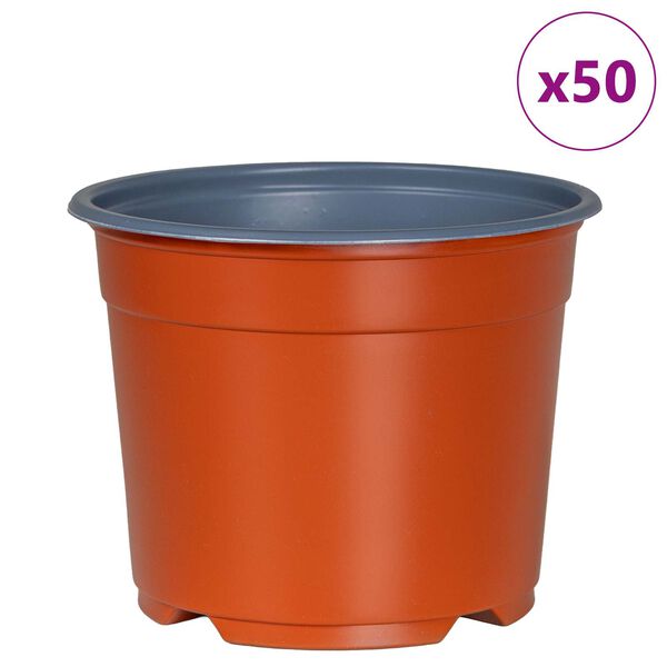 vidaXL Blomsterpotte 50 pcs Keramikk &Oslash; 15 x 12.5 cm Plast