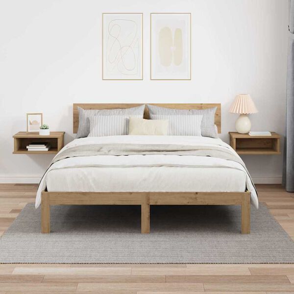 vidaXL Nattbord 2 pcs Artisan Eik 40 x 31 x 15 cm Konstruert tre