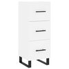 vidaXL Highboard hvit 34,5x34x180 cm konstruert tre